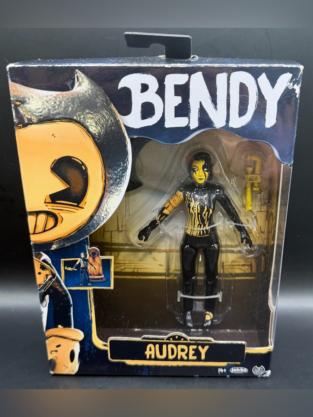 Bendy - Audrey Action Figure - Black & Yellow, New in box, 14+ Joey Drew Studios